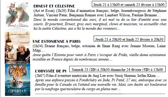 Ciné Neuville fin fevrier