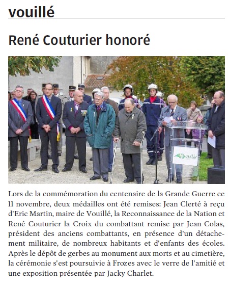 11 novembre 2014 Vouillé Frozes